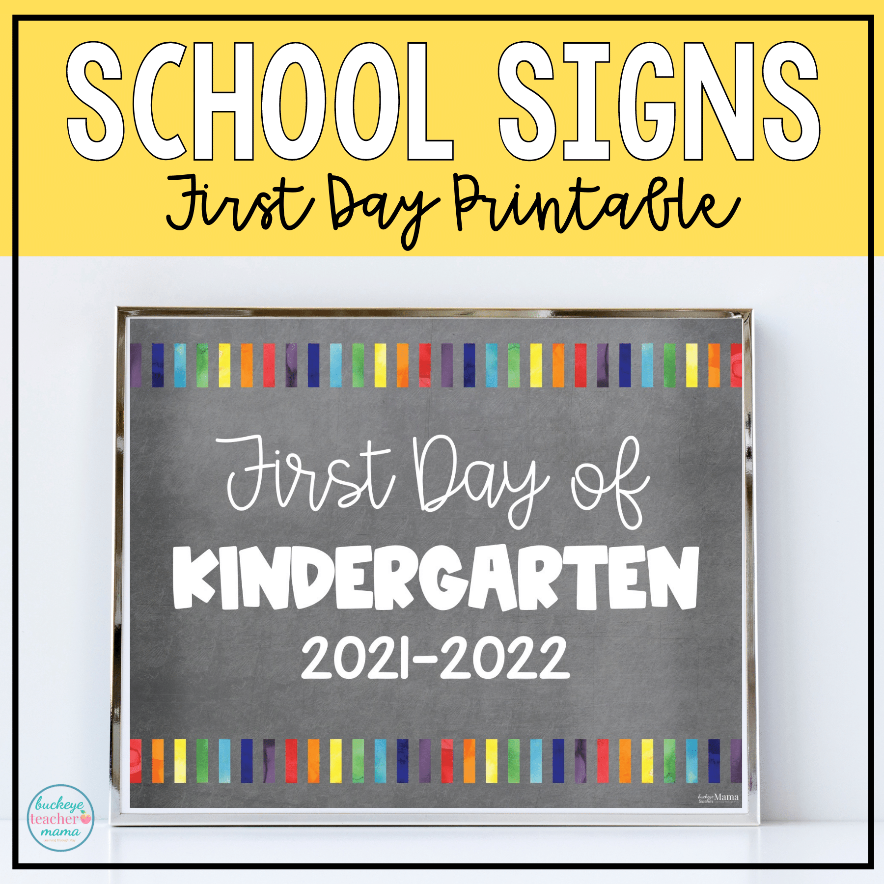 Editable and Printable Back to School Signs for Kids Buckeye Teacher Mama
